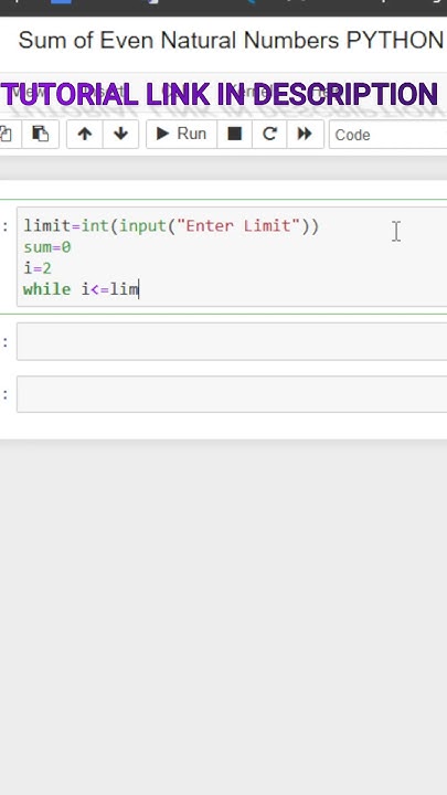 PYTHON PROGRAM TO PRINT SUM OF EVEN NUMBERS #short #shortsvideo # ...