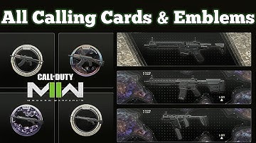 HOW TO UNLOCK ALL THE CALLING CARDS AND EMBLEMS MODERN WARFARE 2