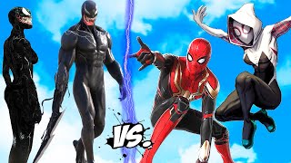 Spider-Man &amp; Spider-Gwen vs Venom &amp; She-Venom - Spider-man No Way Home vs Venom 2
