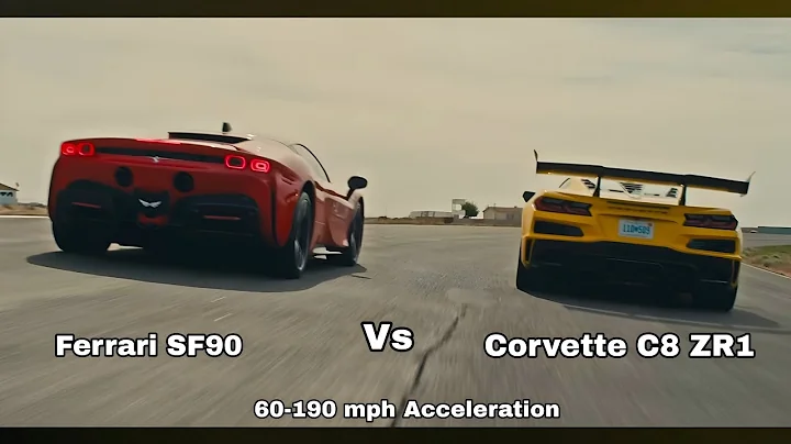 Ferrari SF90 Vs Corvette C8 ZR1 60-190 mph Acceleration Comparison 