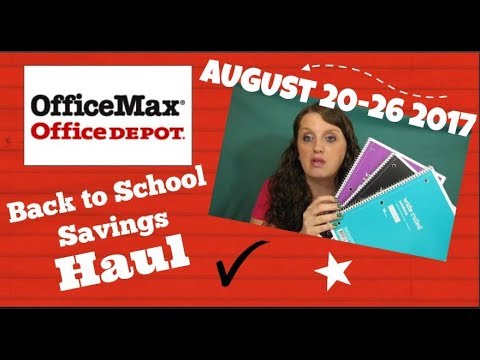 Office Depot Haul with Coupons  August 20-26 2017
