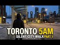 Toronto 5AM Night Walk | Deserted City Streets