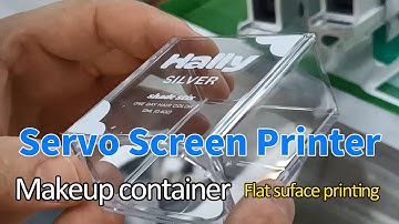 High Precision Dual Servo Flat Screen Printing Machine For Makeup Container