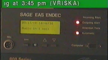 Sage ENDEC (1822) Demonstration w/ sample of Keywest 840 CG