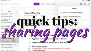 OneNote Quick Tip: Sharing Meeting Notes and Other Pages