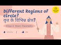 What are the Different regions of Circle? | Class 6 Maths Chapter 4 Basic Geometry | CBSE