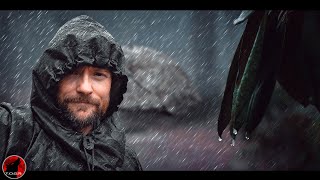 ICE Storm - Waking Up to Freezing Rain and Wind - Storm Camping Adventure