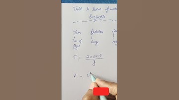 Trick to learn projectile formula #short #shorts