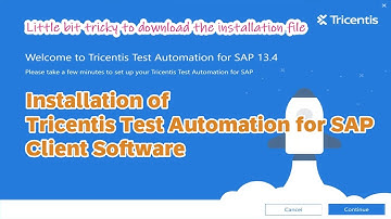 Tricentis: Installation of Client Software of Tricentis Test Automation for SAP