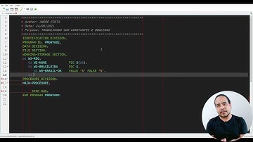 [Aprenda COBOL - Curso Prof. Andre Costa] - Constantes e Boleanos no COBOL