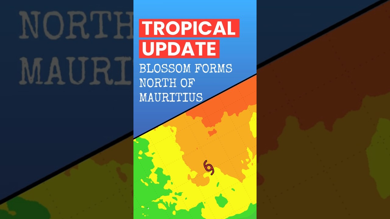 Moderate Tropical Storm Blossom formes North of Mauritius... #weather #mauritius #cyclone