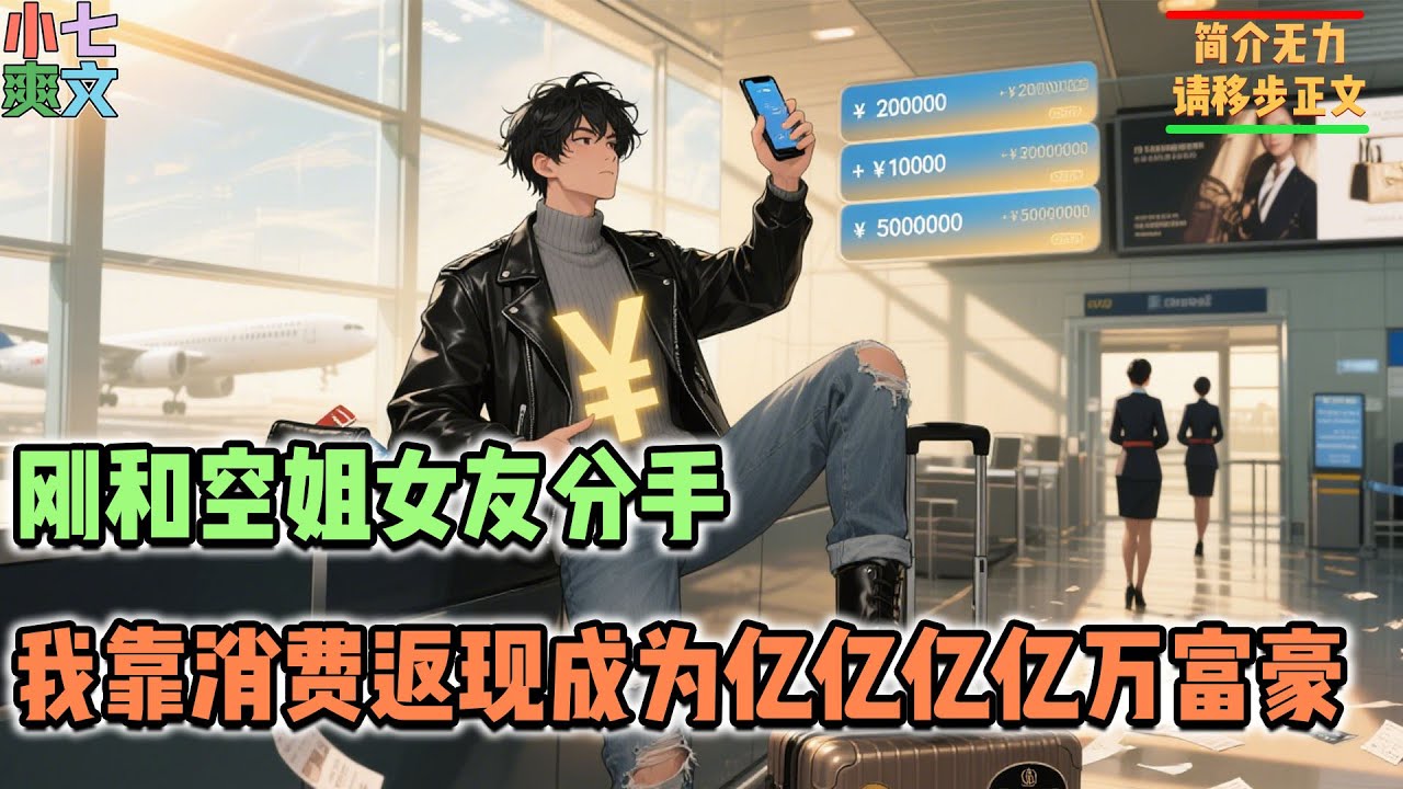 刚和空姐女友分手，银行卡到账20万、1万、5000万…… 只因你绑定消费放纵系统，消费越高，返现金额越大！#都市 #神豪 #系统 #搞笑 #热血 #funny #小七爽文 #小七爽文