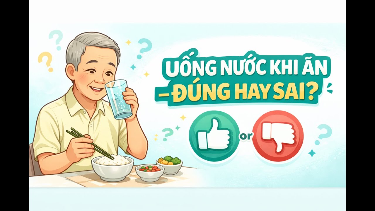 Uống nước khi ăn