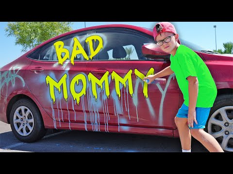 Quincy SPRAY PAINTED Mom & Dad's CAR... *Bad Idea*