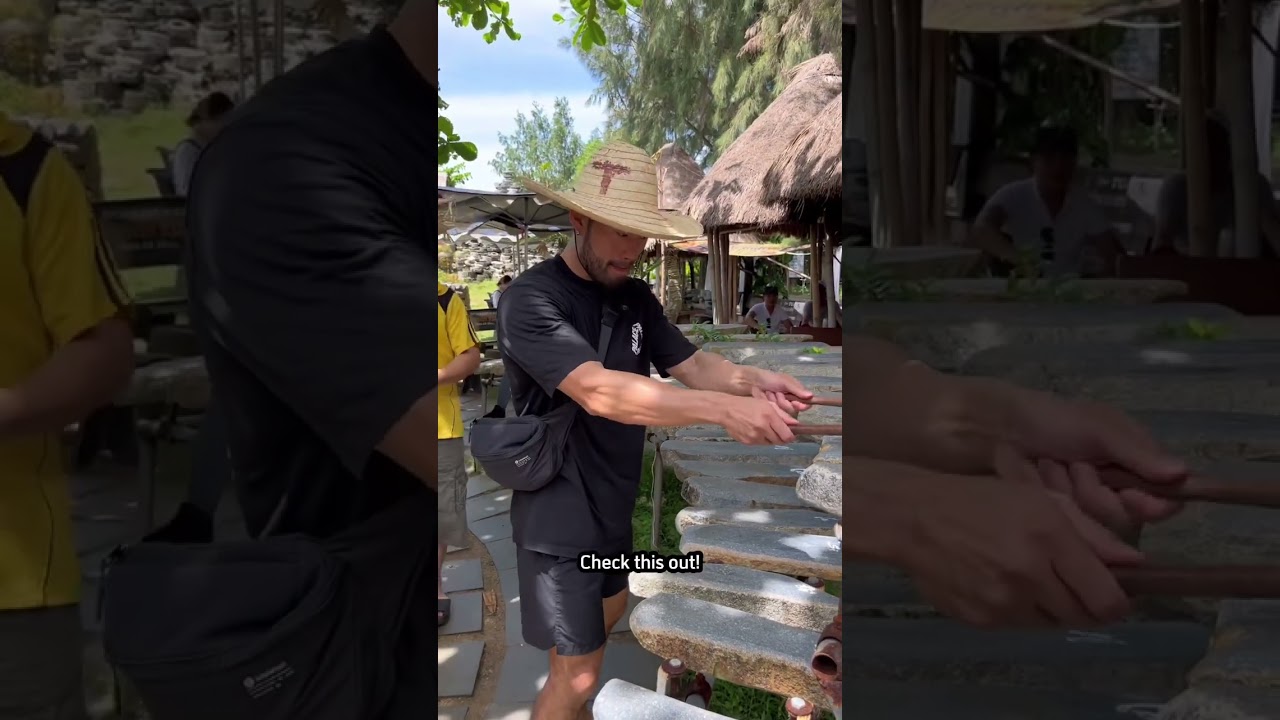 Super cool rock formations and playing an instrument made from stone!