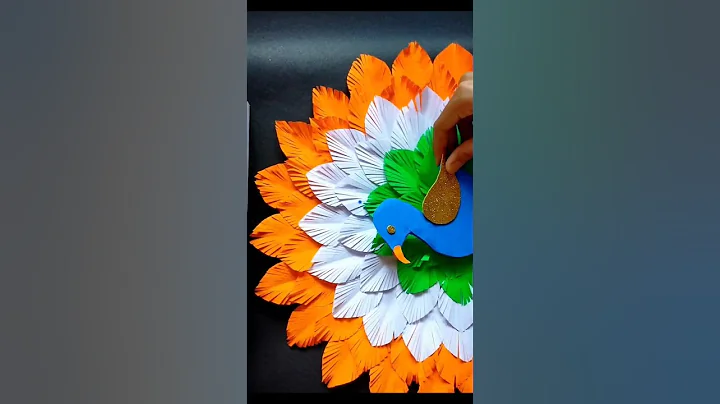 "🇮🇳 Tricolor Peacock - Republic Day Special Craft 🦚✨#diy #peacock #republicday #craft #papercraft