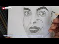 step by step sketching of Deepika Padukone as Mastani Bai #ytshorts #mastanibai