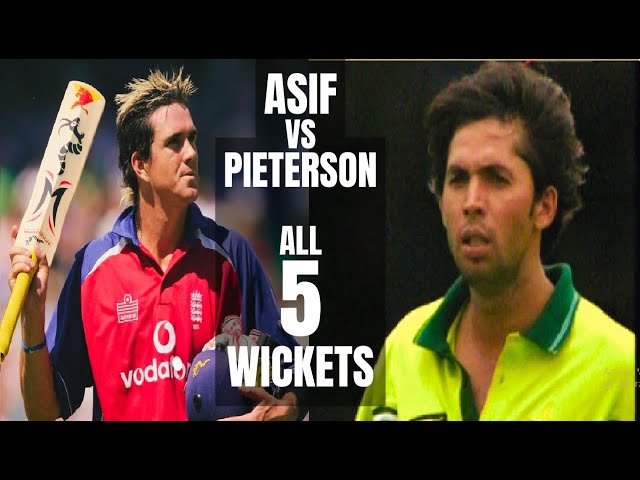 Muhammad Asif vs Kevin Pieterson | All 5 Wickets | Best Swing Bowling | Pak vs Eng class=