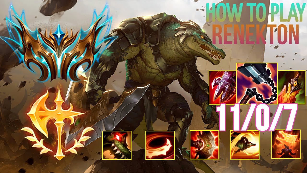 CHALLENGER Guides How to Play Renekton Top & Carry + Best Build/Runes