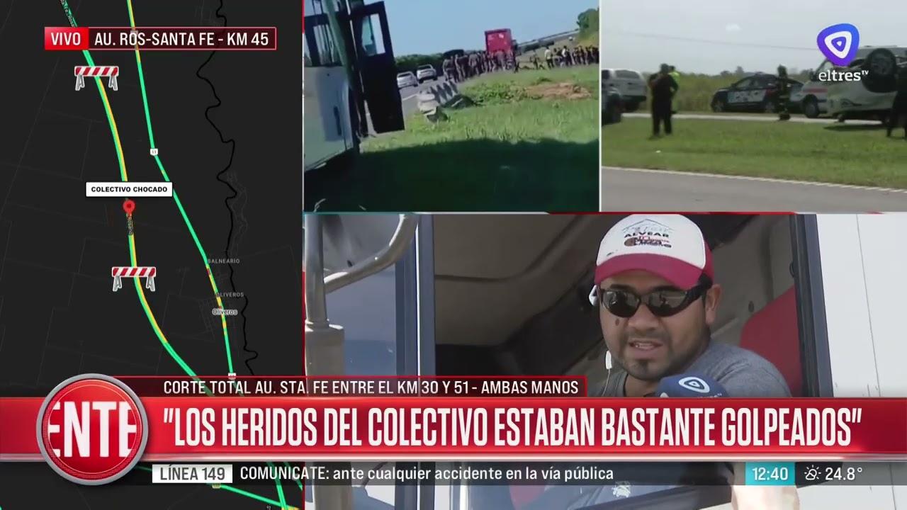 Choque fatal entre un colectivo y una chata en la autopista a Santa Fe