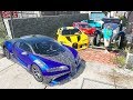 GTA 5 -Stealing Luxury Bugatti Cars💥with Franklin! (Real Life Cars #10)