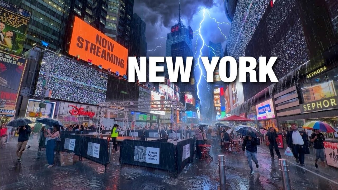 New York City LIVE Manhattan Thunderstorms Rain Walk 🌧️ (May 20, 2026 ...