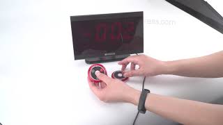 Retekess how to use TD105 Wireless Voice Broadcast Receiver Host   Restaurant  Paging System