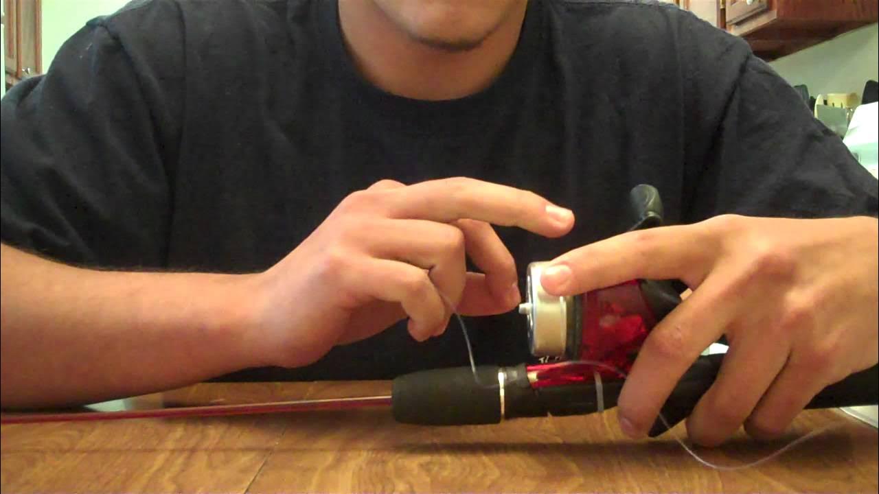 how to re spool a push button fishing reel YouTube
