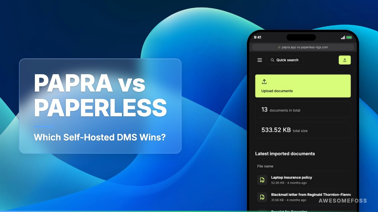 Papra vs Paperless-NGX: Which Self-Hosted Document Arch… — Transcript