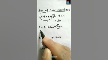 Sum of even Numbers | find easy trick | short trick | #maths | #shorts