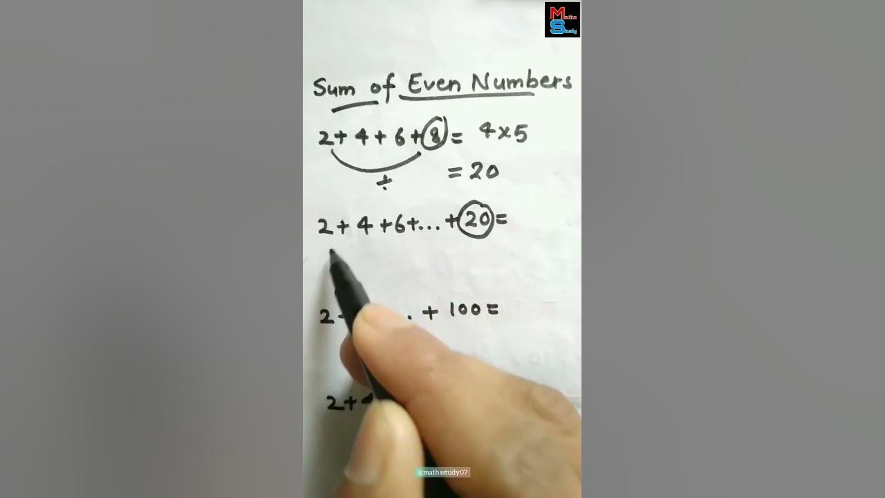Sum of even Numbers | find easy trick | short trick | #maths | #shorts ...