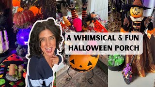 HALLOWEEN PORCH TOUR 🎃 WHIMSICAL & UNIQUE 👻 VINTAGE & THRIFTY
