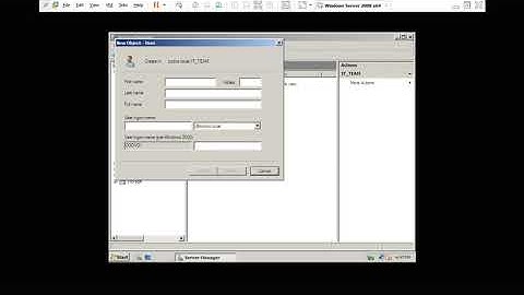 Create an Organizational Unit (OU) in Windows Server 2008