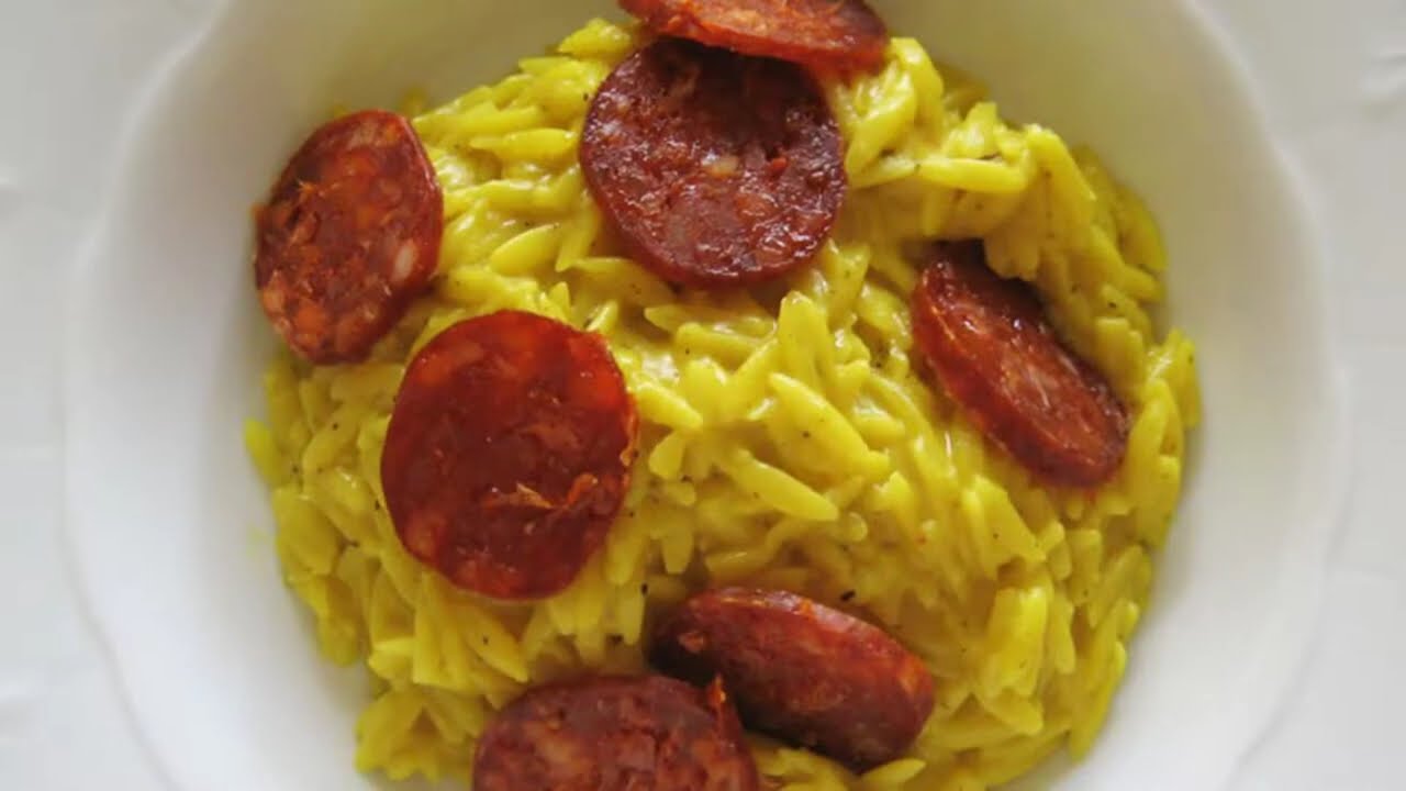 Comment faire des Pâtes avoines en risotto au safran et chorizo 🤔