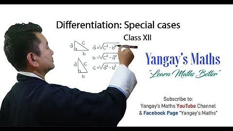 Differentiation: Special cases part 1