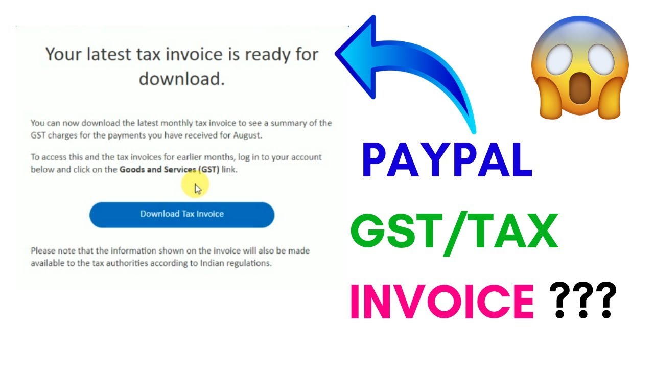 what is Paypal Gst/Tax Invoice ??? YouTube