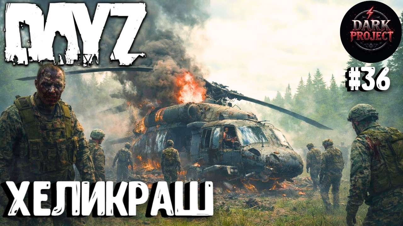 ХЕЛИКРАШ!!! DAYZ DARK PROJECT PVE HARD #36