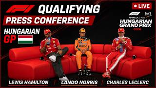 LIVE: F1 Qualifying Press Conference - Hungarian GP | Lando Norris, Lewis Hamilton, Charles Leclerc