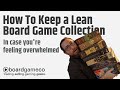 How To Keep A Lean Board Game Collection