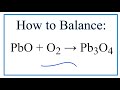 Balancing Chemical Equations