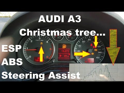 Audi A3 8P ABS, ESP and Steering assist lights on. Multiple faults... Fault finding and repair.