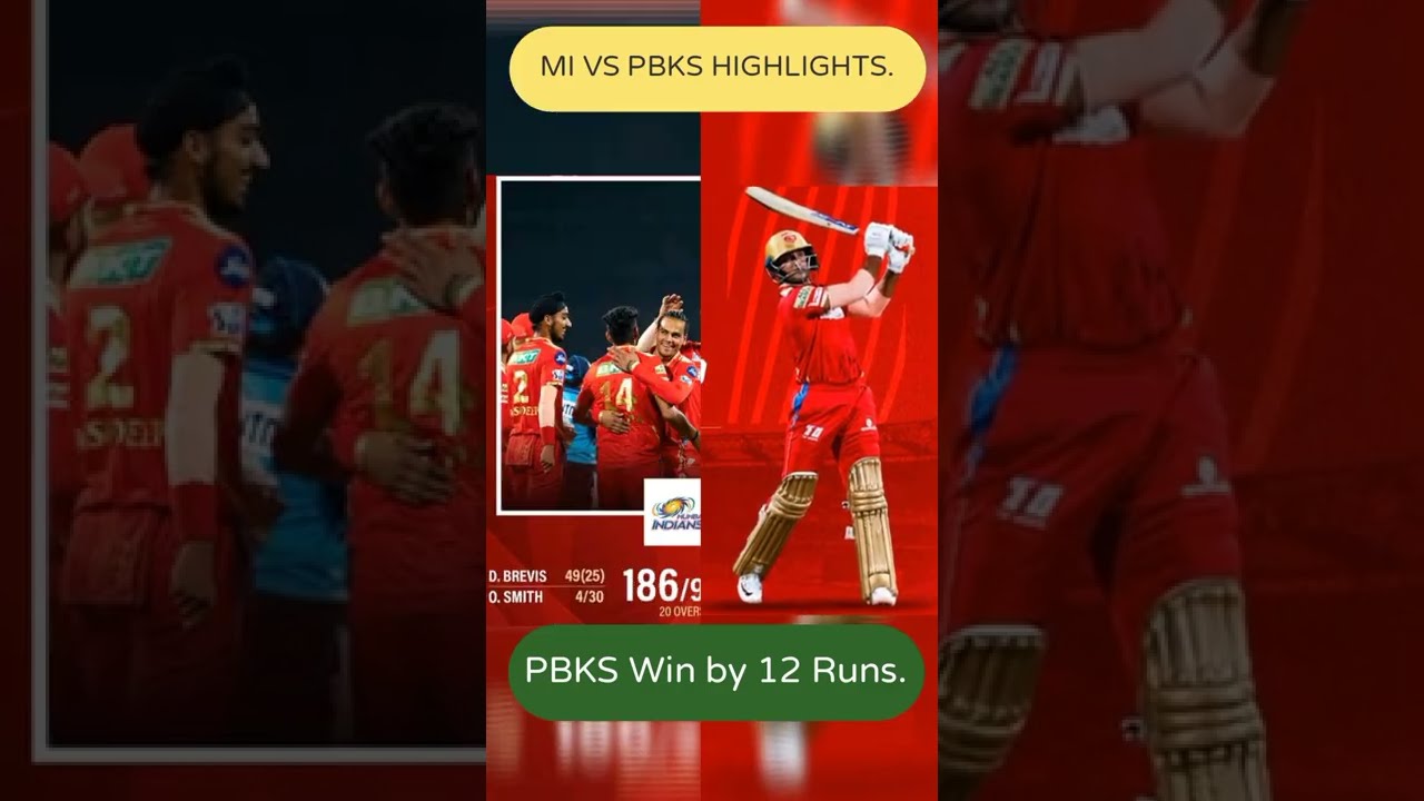 pbks vs mi highlights 2022 |