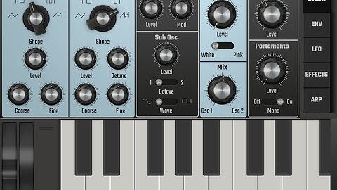 Evolution One virtual analog synth in Audio Evolution Mobile 5 for Android