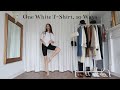 One White T-Shirt, 10 Ways| How to Style a White T-Shirt from Summer to Fall