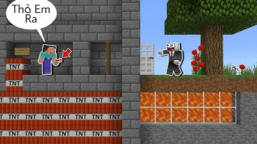 TROLL NOOB BẰNG CĂN PHÒNG MẮC KẸT VĨNH VIỄN CHỨA TNT TRONG MCPE | Thử Thách Troll Noob