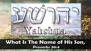 What Is The Name of His Son, Proverbs 30:4