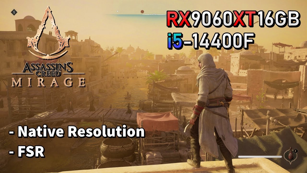Assassin's Creed Mirage RX 9060 XT 16GB - 1080p | 1440p | 4K