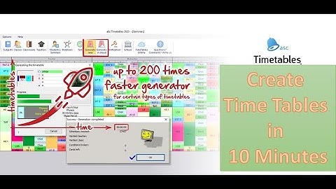 ASC TimeTables - How to Create Class, Subjects and Teachers