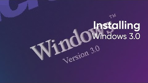Installing Windows 3.0 RTM