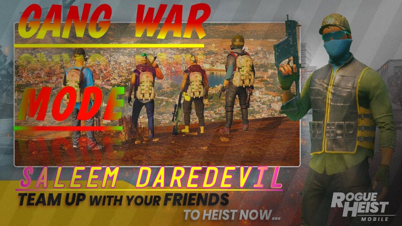 Rogue Heist: Gangwar Mode Gameplay | Redmi note 7 pro | Four Finger Claw